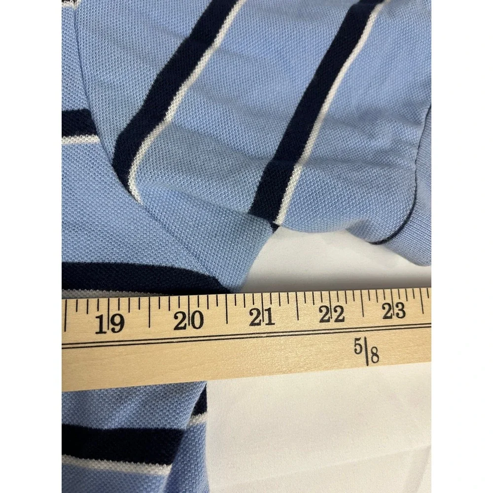 Polo Ralph‎ Lauren Men's Striped Short Sleeve Polo Shirt Size L Blue Orange